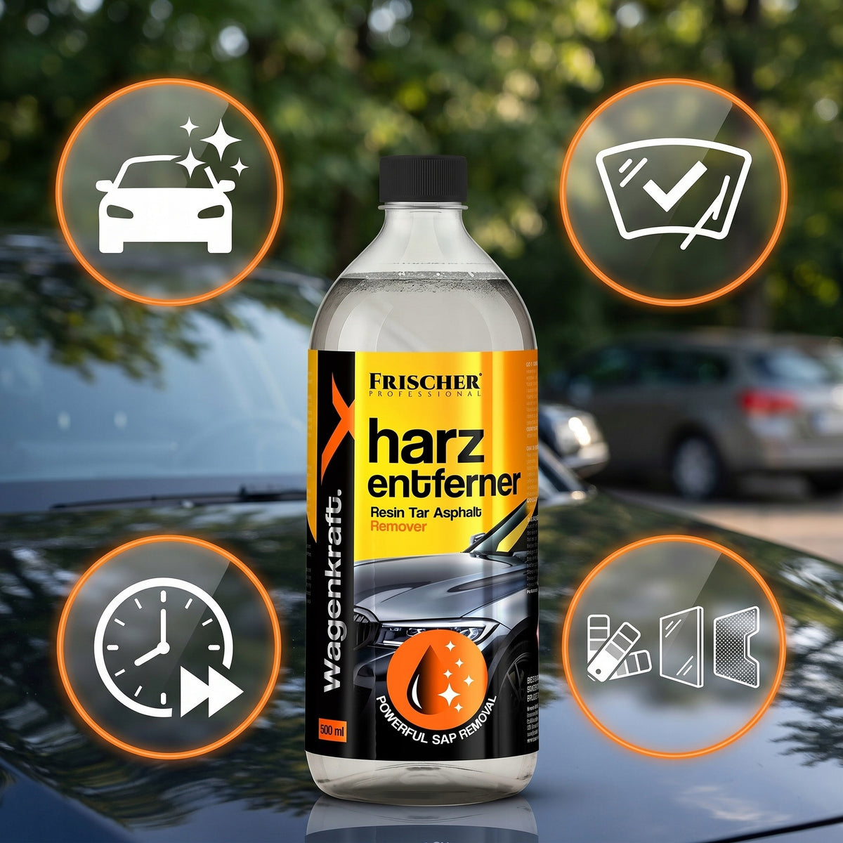 ADHESIVE ASPHALT TAR RESIN REMOVER 500 ML FRISCHER Manufacturer's catalog number DO USUWANIA ŻYWICY 500ML