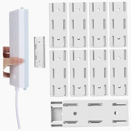ADHESIVE CAPS FOR POWER STRIP WHITE SET OF 8 PIECES FOR HOME