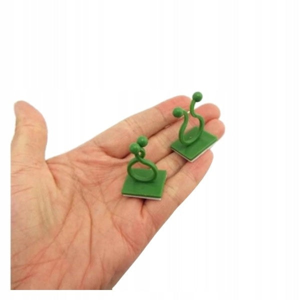 ADHESIVE HOOK HOLDER FOR PLANT CREEPERS 13MM 10PCS Color green