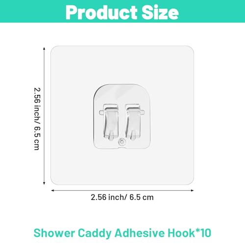 ADHESIVE HOOKS FOR SHOWER WATERPROOF WITHOUT DRILLING 10 PCS. Manufacturer code Bez marki