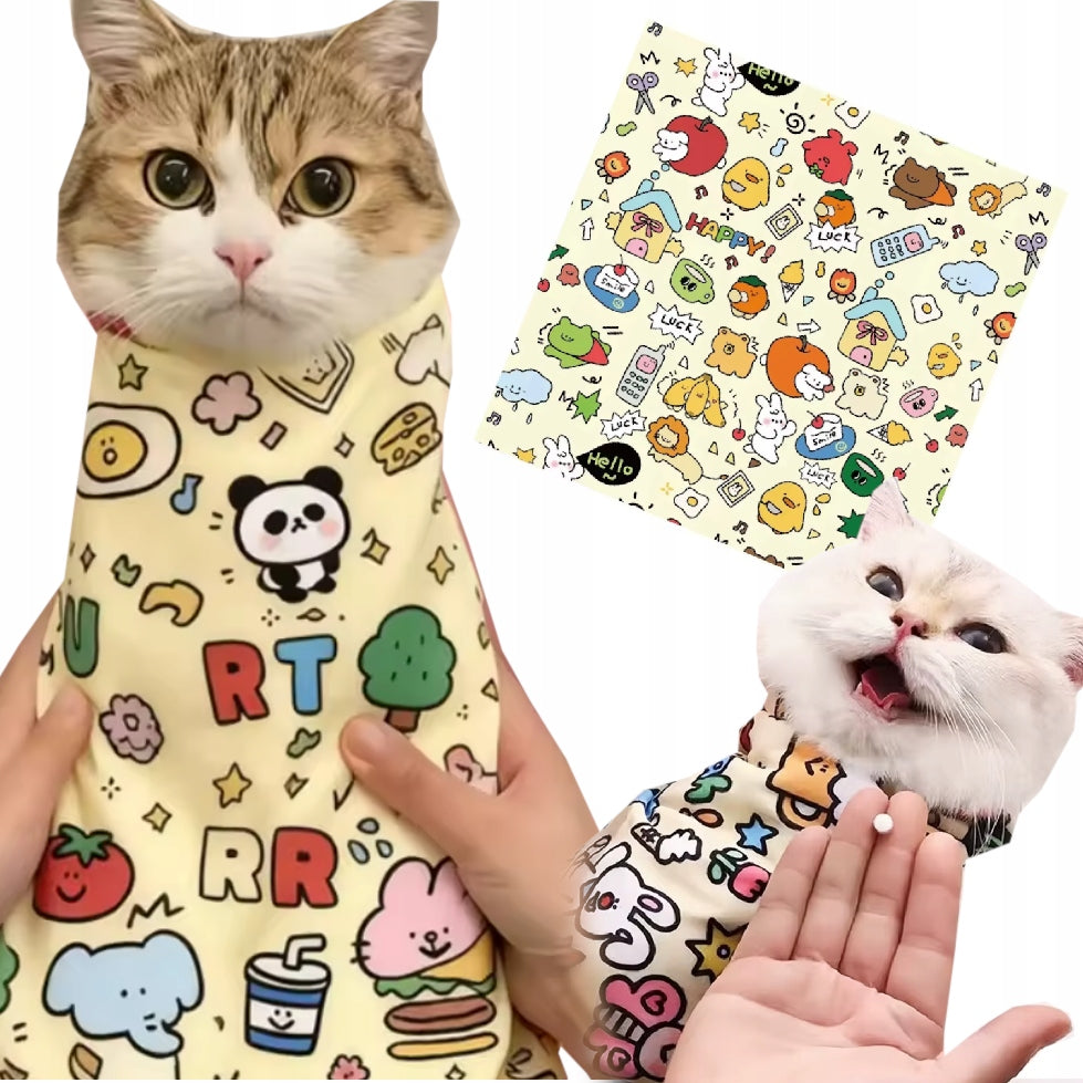 ADHESIVE IMMOBILIZING BLANKET FOR CAT VETERINARIAN HYGIENE ANTI-STRESS