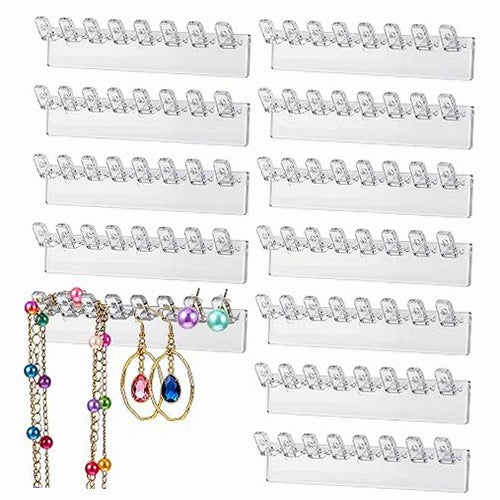 ADHESIVE JEWELRY HOLDERS 12 PCS ORGANIZER NECKLACES GIFT FOR
