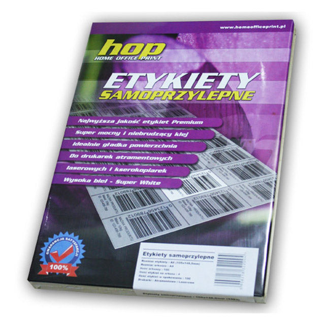 ADHESIVE LABELS 99,1x38,1 100ark LASER INK