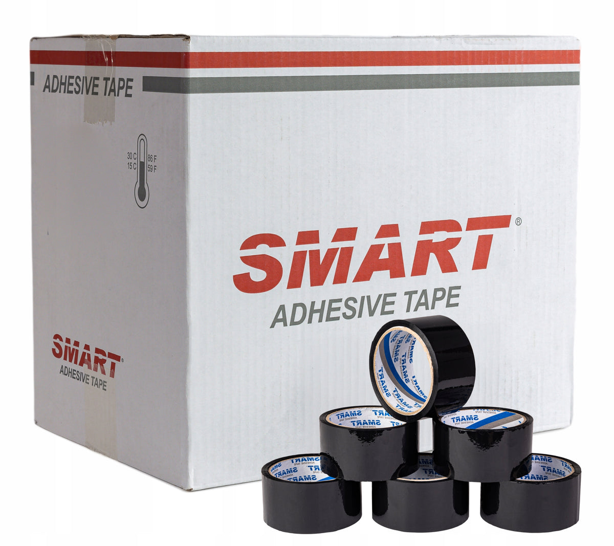 ADHESIVE PACKING TAPE 48/50 SMART BLACK ACRYLIC x36