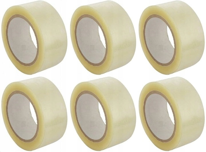 ADHESIVE PACKING TAPE 48 / 66 TRANSPARENT 6pcs Colorless Strong For Packing