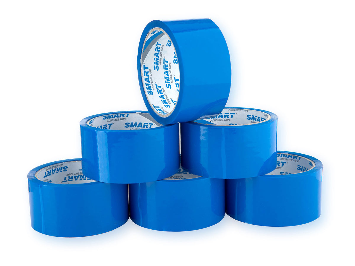 ADHESIVE PACKING TAPE SMART 48/50y BLUE 6 pcs.