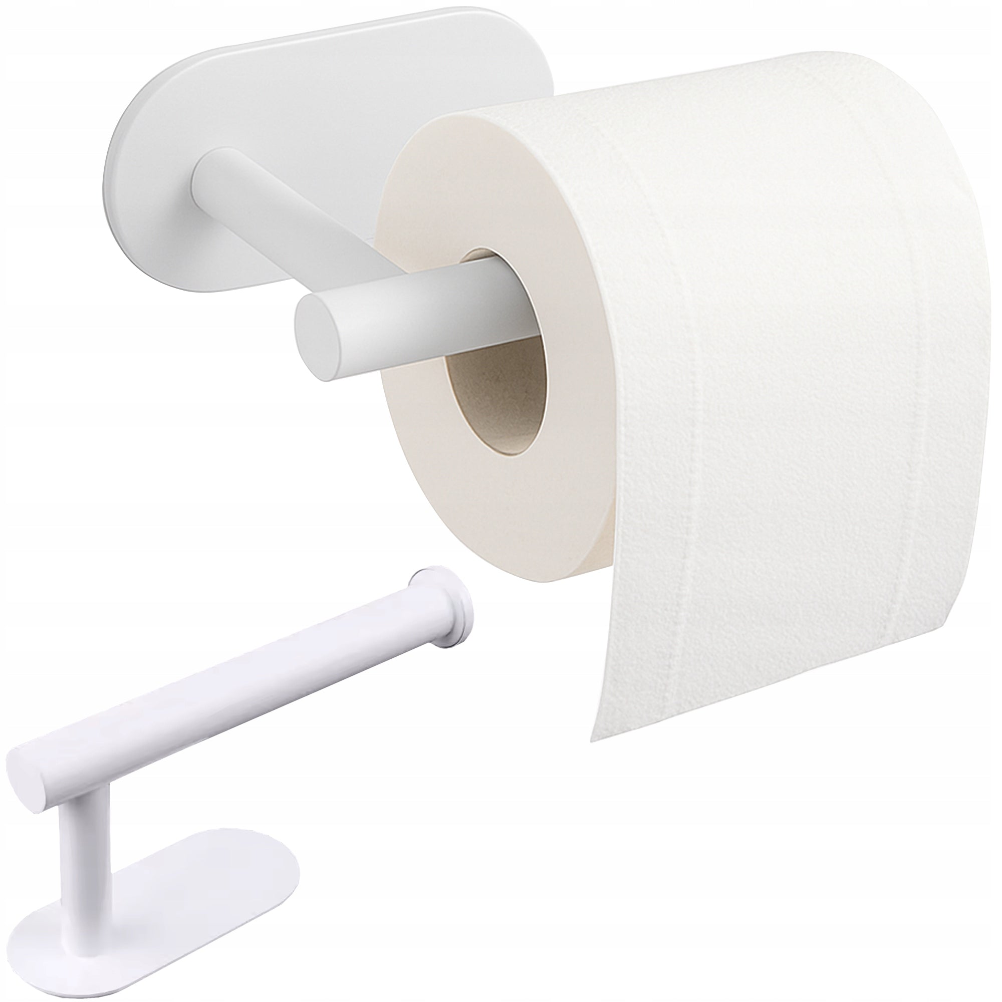 ADHESIVE TAPE HOLDER FOR TOILET PAPER WHITE LOFT WITHOUT DRILLING