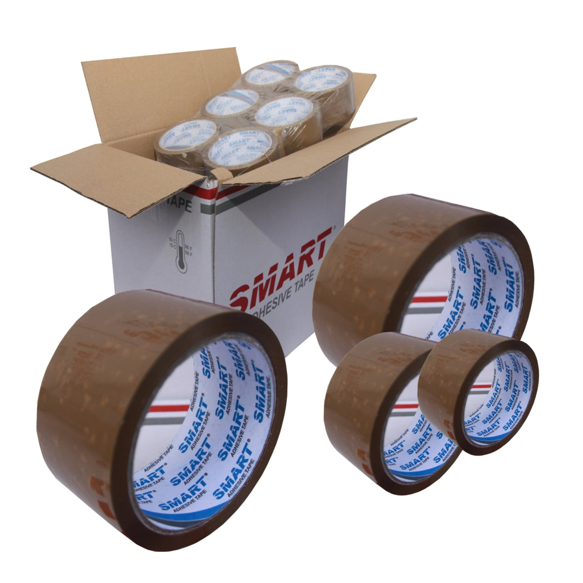 ADHESIVE TAPE SMART BROWN PACKAGE OF 216 ROLLS Packaging status original