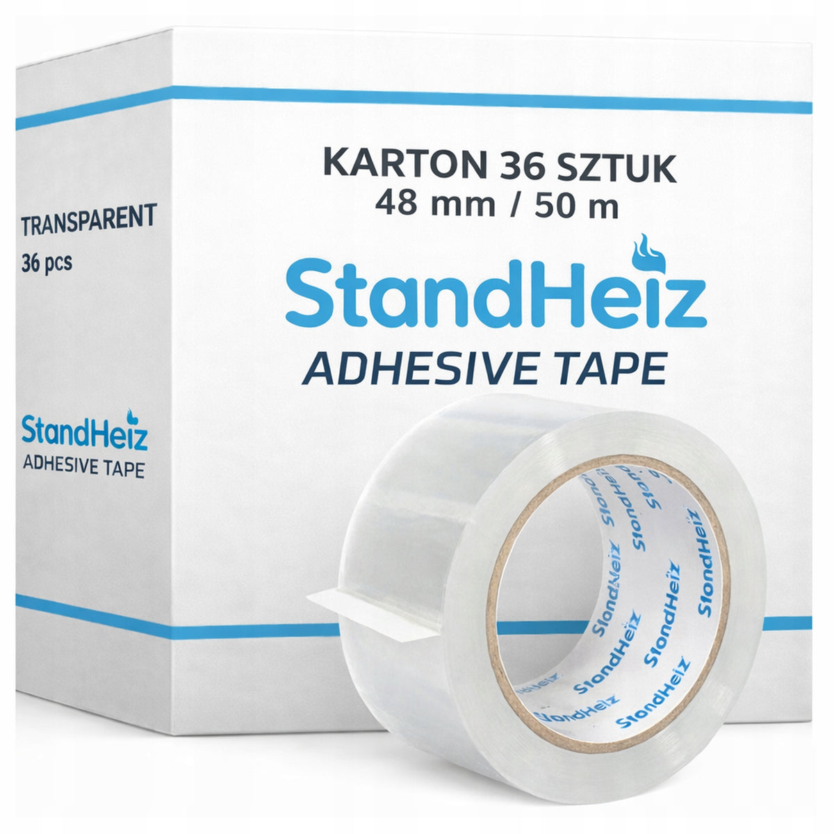 ADHESIVE TAPE TRANSPARENT 48MM 36x50M TRANSPARENT 50Y CARTON 36PCS