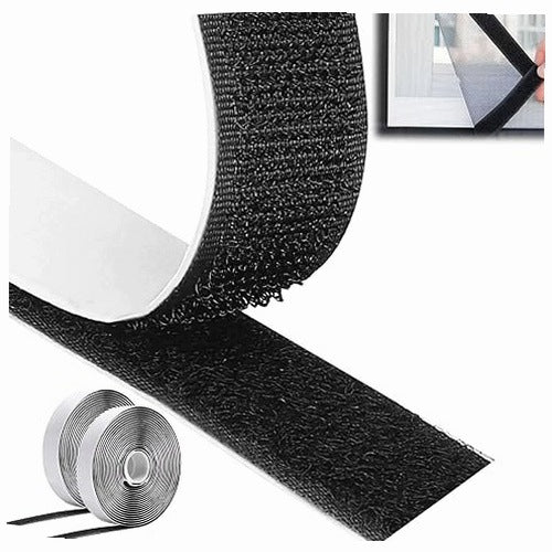 ADHESIVE VELCRO TAPE 8M STRONG DOUBLE SIDED NYLON 20MM for home