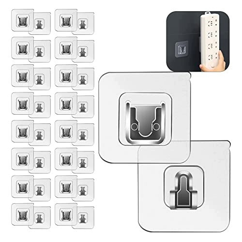 ADHESIVE WALL HOOKS WITHOUT DRILLING TRANSPARENT 16 PAIRS METAL Brand no brand