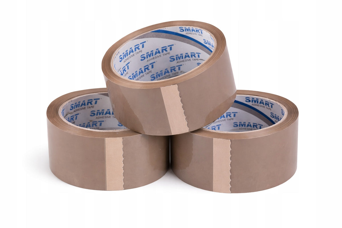 ADHESIVE tape SMART grey 48x91 mb BROWN brown 48/100y PACK LONG 3pcs.