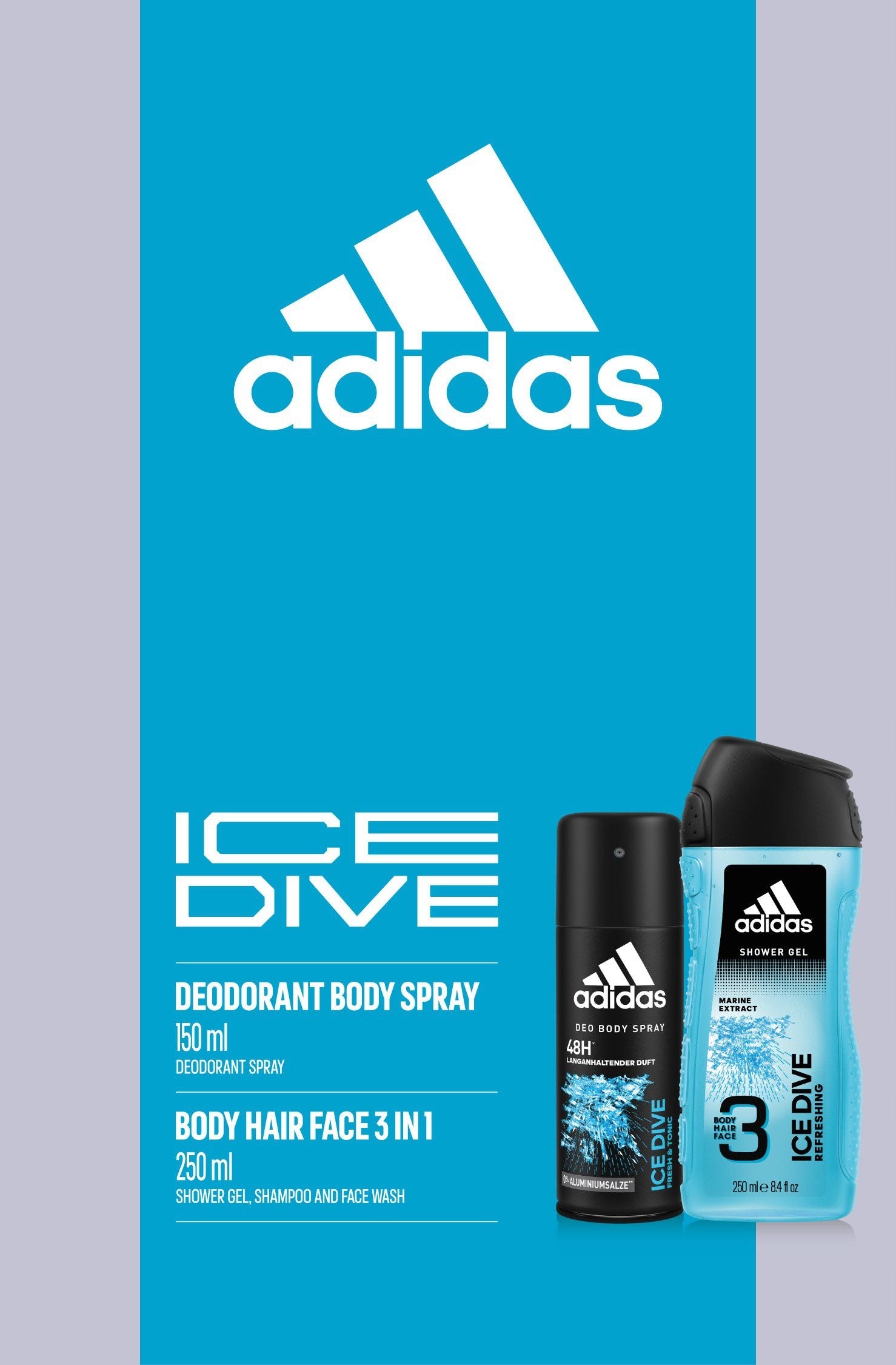 ADIDAS ICE DIVE GIFT SET (SPRA DEODORANT)