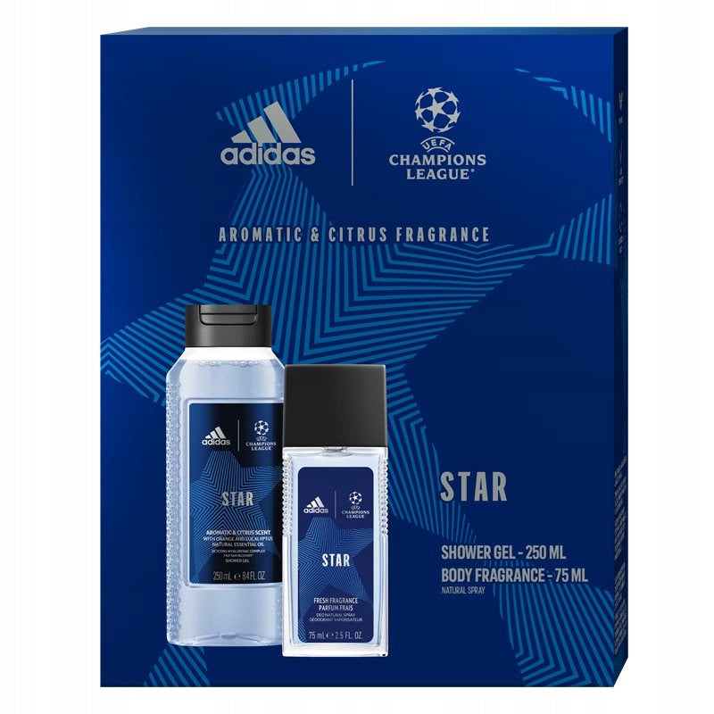 ADIDAS set UEFA 10 Dns 75 ml + Shower gel 250 ml
