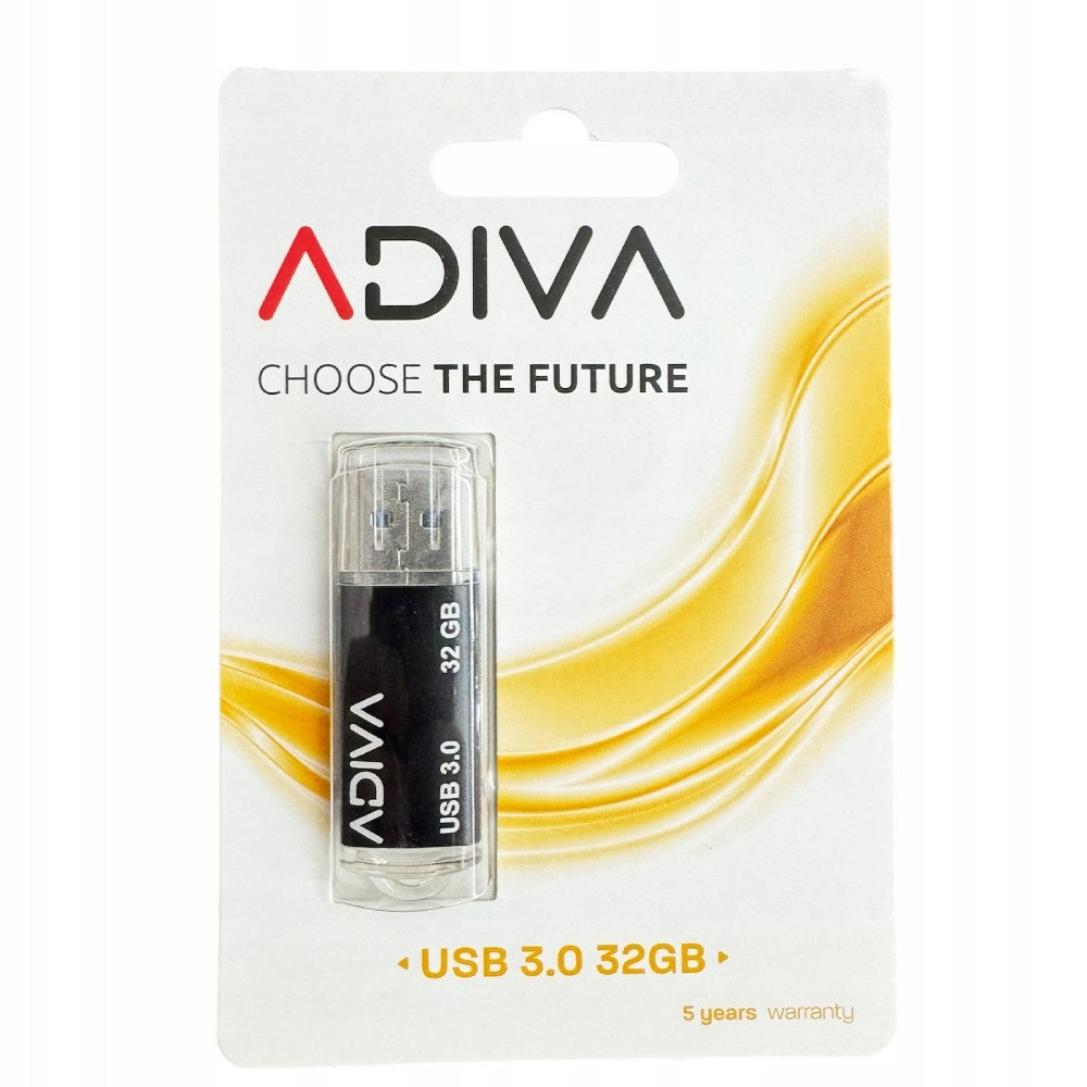 ADIVA 32GB USB 3.0 flash drive black windows linux macOS