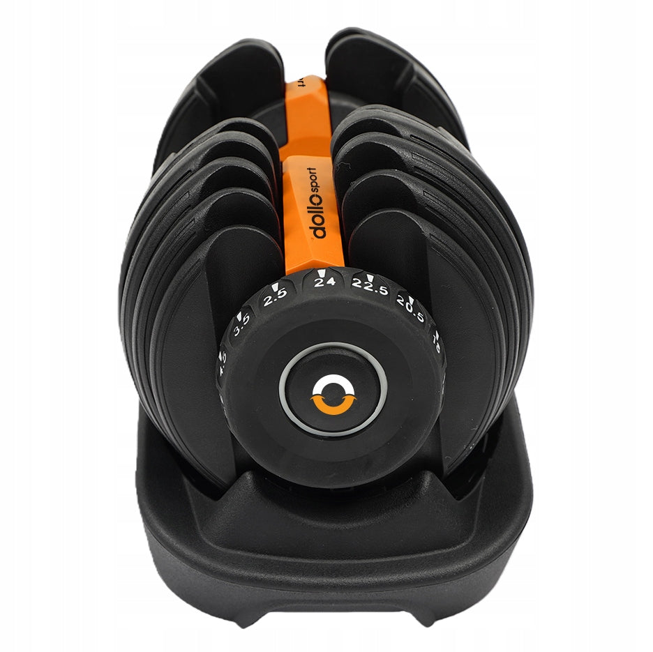 ADJUSTABLE CAST IRON DUMBBELLS WITH STAND RUBBERIZED LOAD 24 KG Manufacturer code I-H388