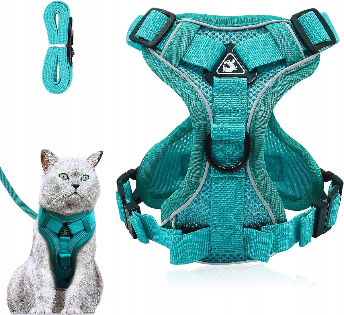 ADJUSTABLE CAT AND DOG HARNESS WITH EXPLOSION RESISTANT LANYARD SOFT