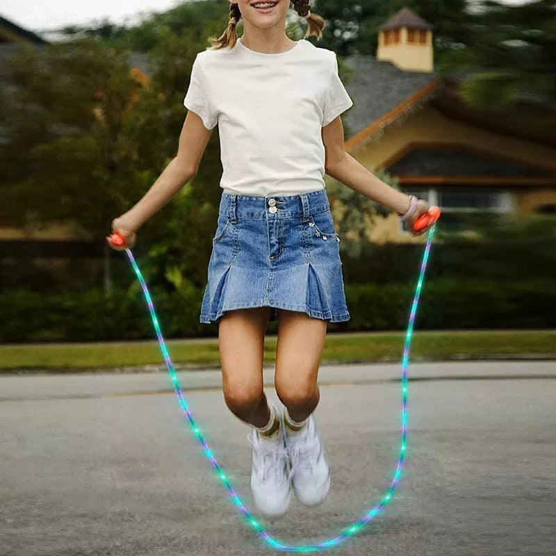 ADJUSTABLE CHILDREN'S JUMP ROPE GLOWING LED SPORTS COLORFUL 3 modes2,7m Manufacturer code lightup