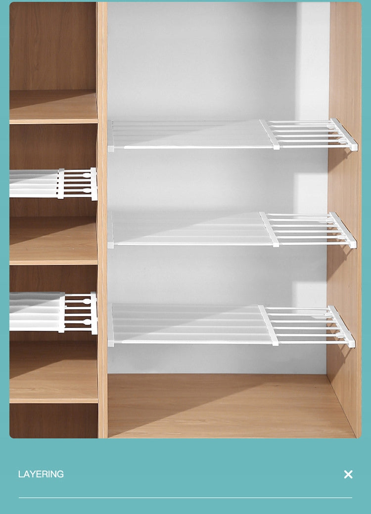 ADJUSTABLE CLOSET ORGANIZER SLIDING SHELF Length 1 cm