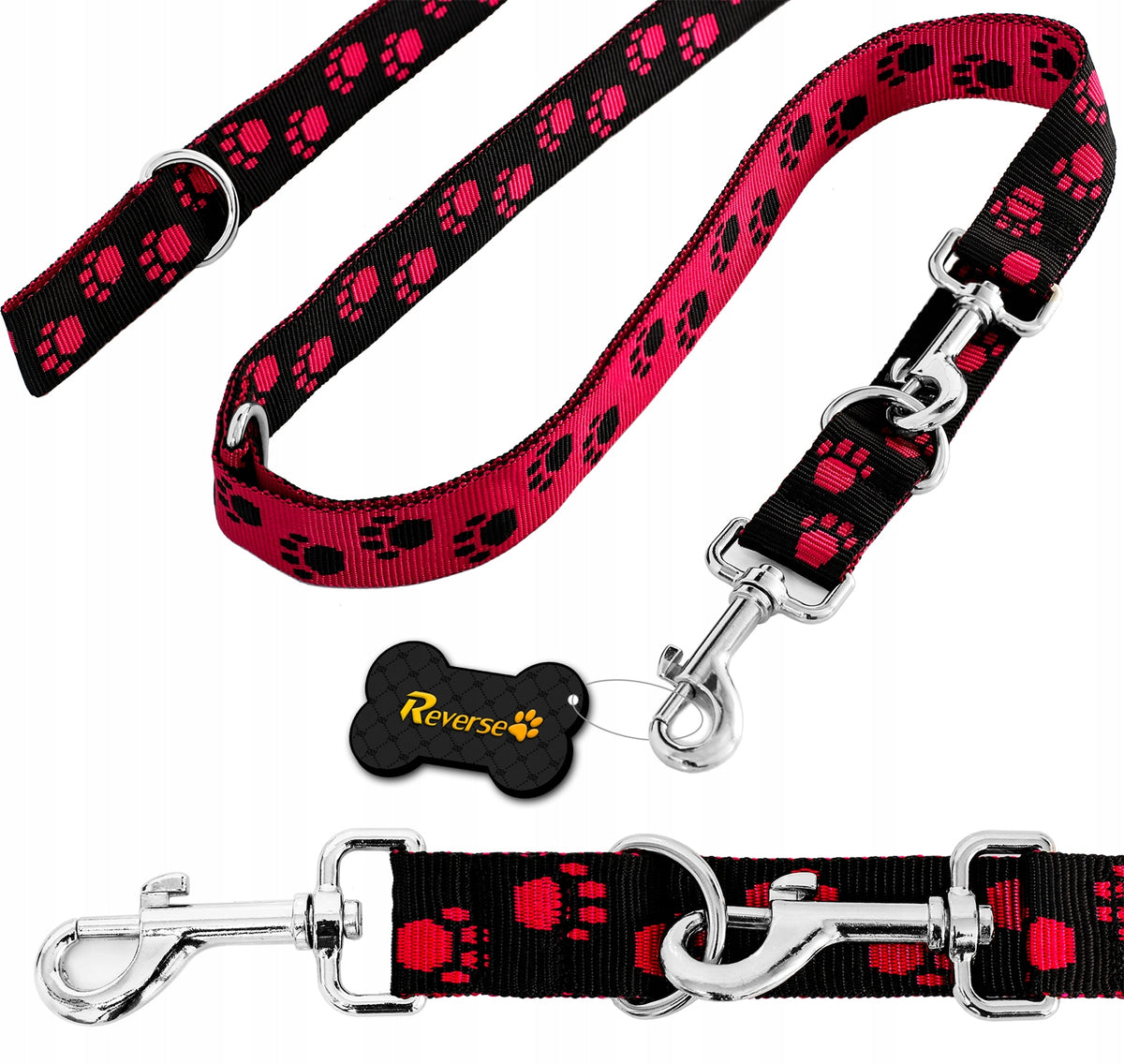 ADJUSTABLE DOG LEASH LONG TRAINING PATTERNED STRONG DOG LEASH 5m Brand Reverse