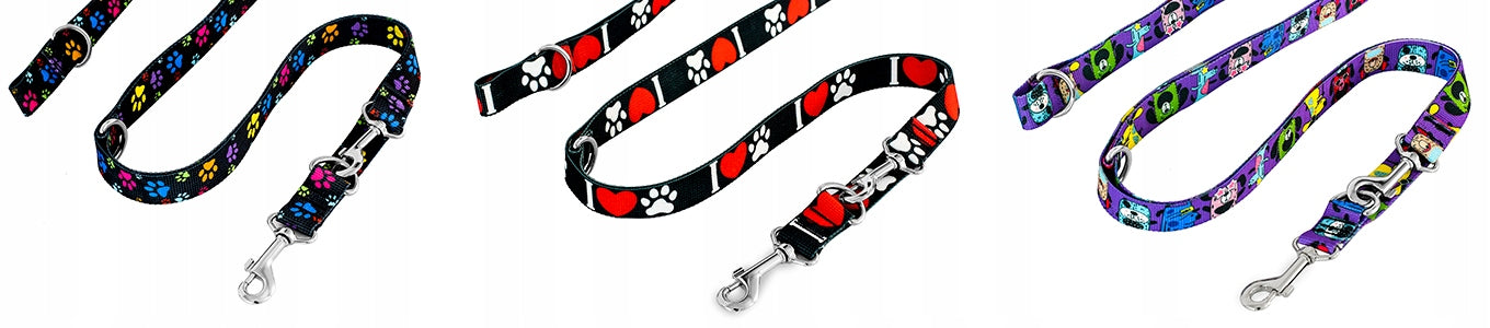 ADJUSTABLE DOG LEASH WITH PATTERNS, 3.2 m Kind detachable