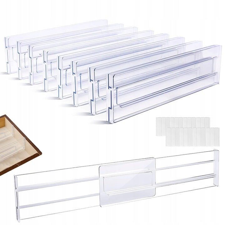 ADJUSTABLE DRAWER COMPARTMENT 16PCS SEPARATOR TRANSPARENT ORGANIZER Packaging status original