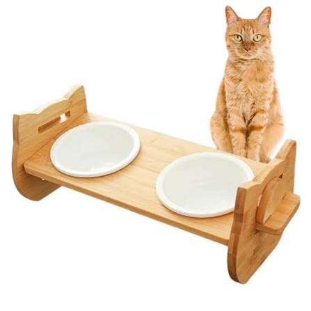 ADJUSTABLE ELEVATED CAT DOG BOWLS FOR GUUSIA FOOD HOME