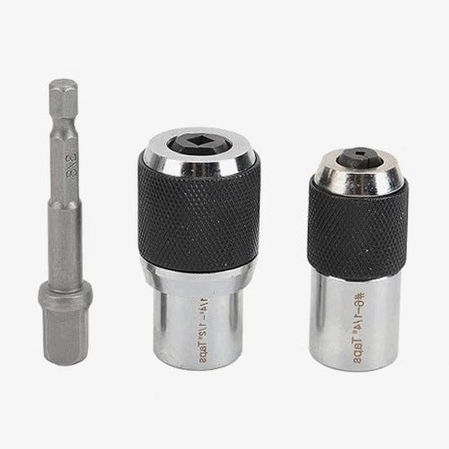 ADJUSTABLE FAUCET CAPS WITH MOLYBDENUM CHROME STEEL SET OF 2