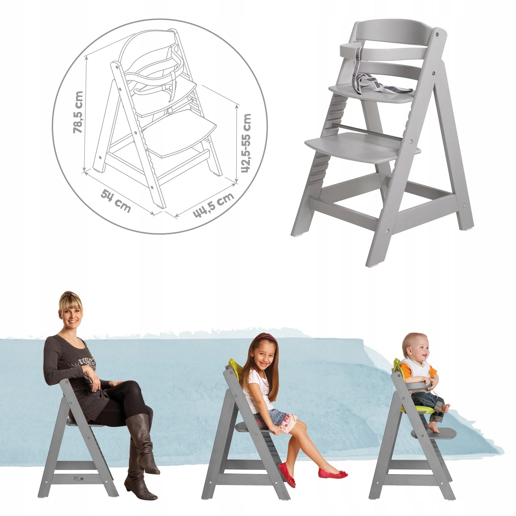 ADJUSTABLE HIGH CHAIR FOR CHILDREN ROBA Brand no brand