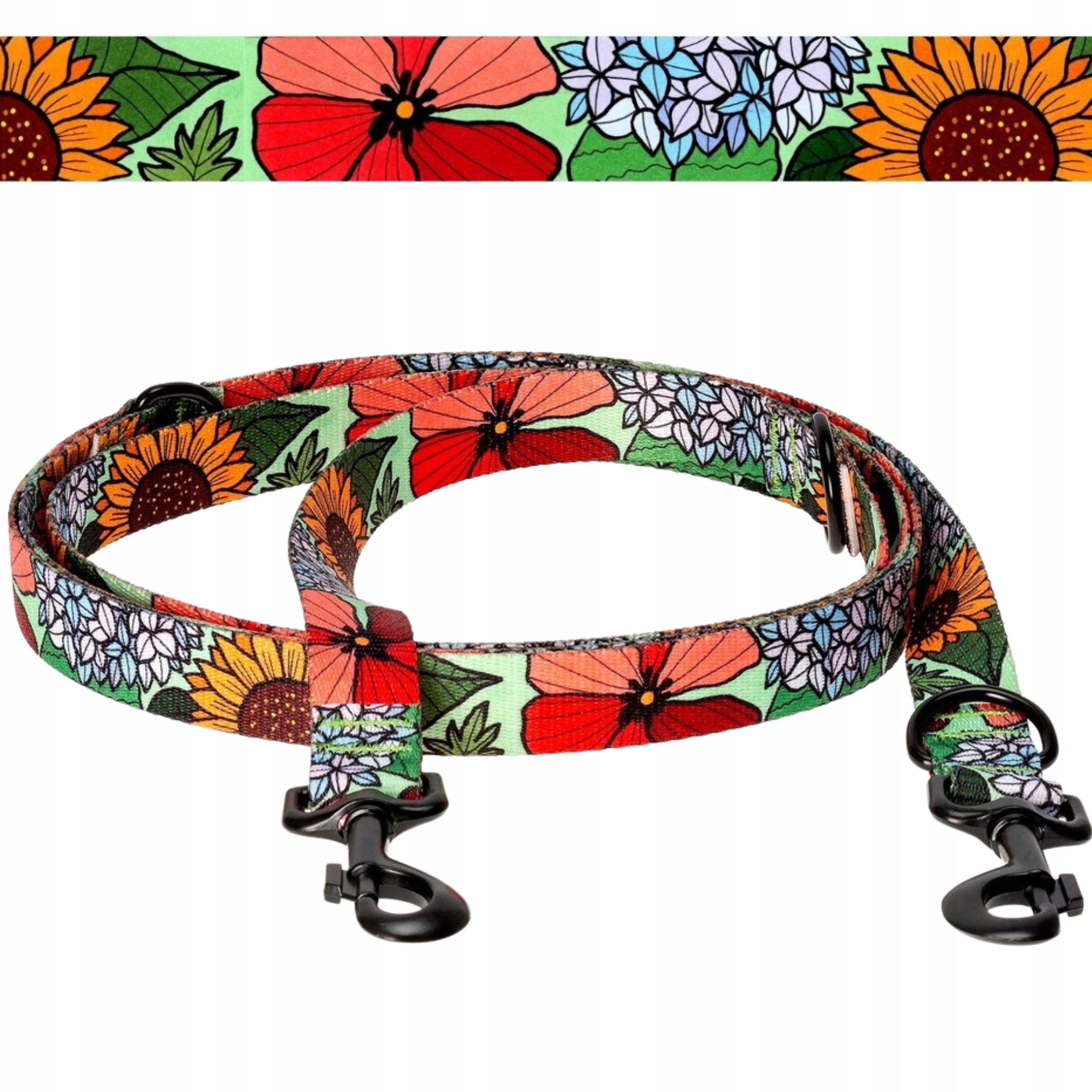 ADJUSTABLE LEASH with carabiners 500 cm for small dog Ukory WITH PRINT