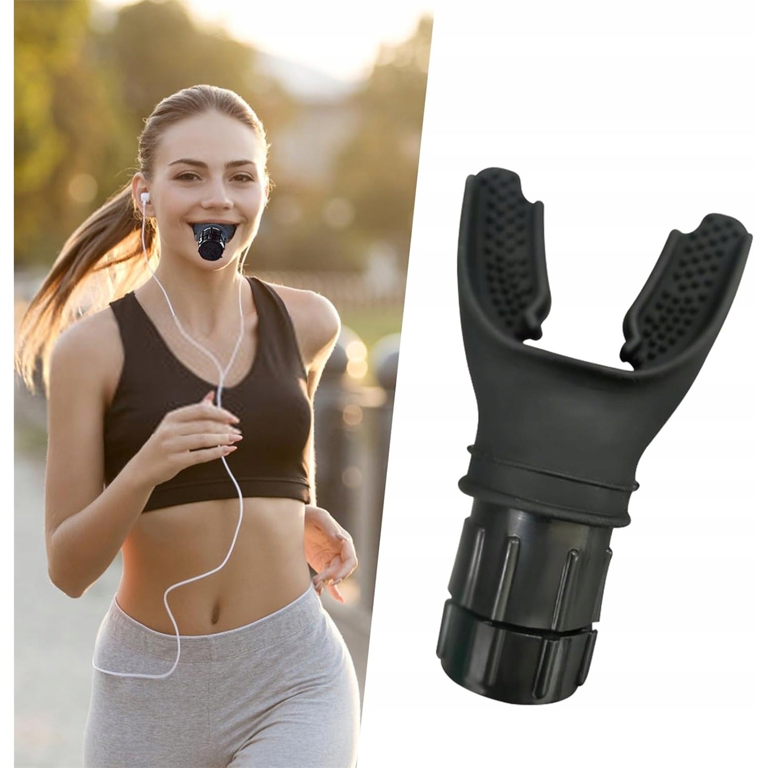 ADJUSTABLE MOUTHPIECE FOR BREATHING EXERCISE MASK BREATHING DEVICE TRAINER Packaging status original