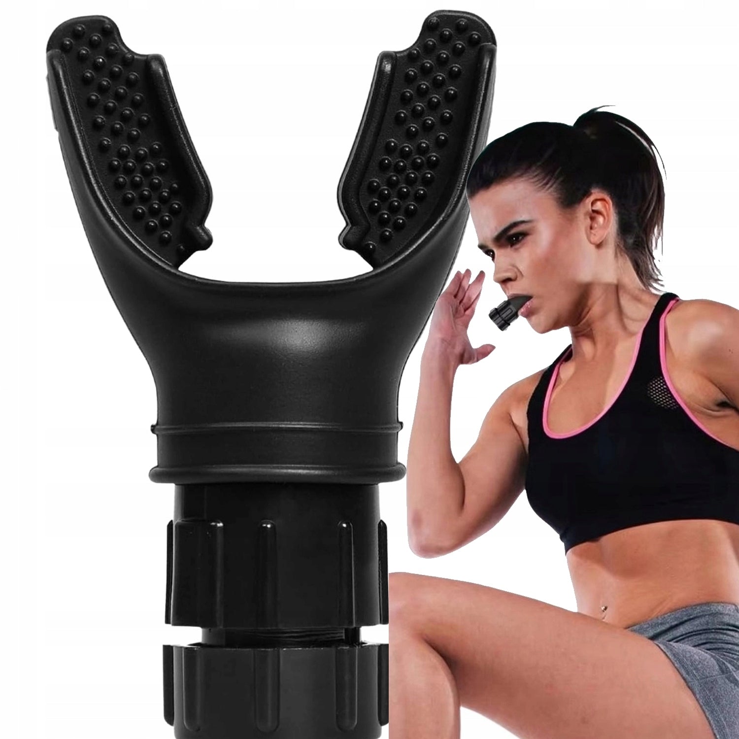 ADJUSTABLE MOUTHPIECE FOR BREATHING EXERCISE MASK BREATHING DEVICE TRAINER