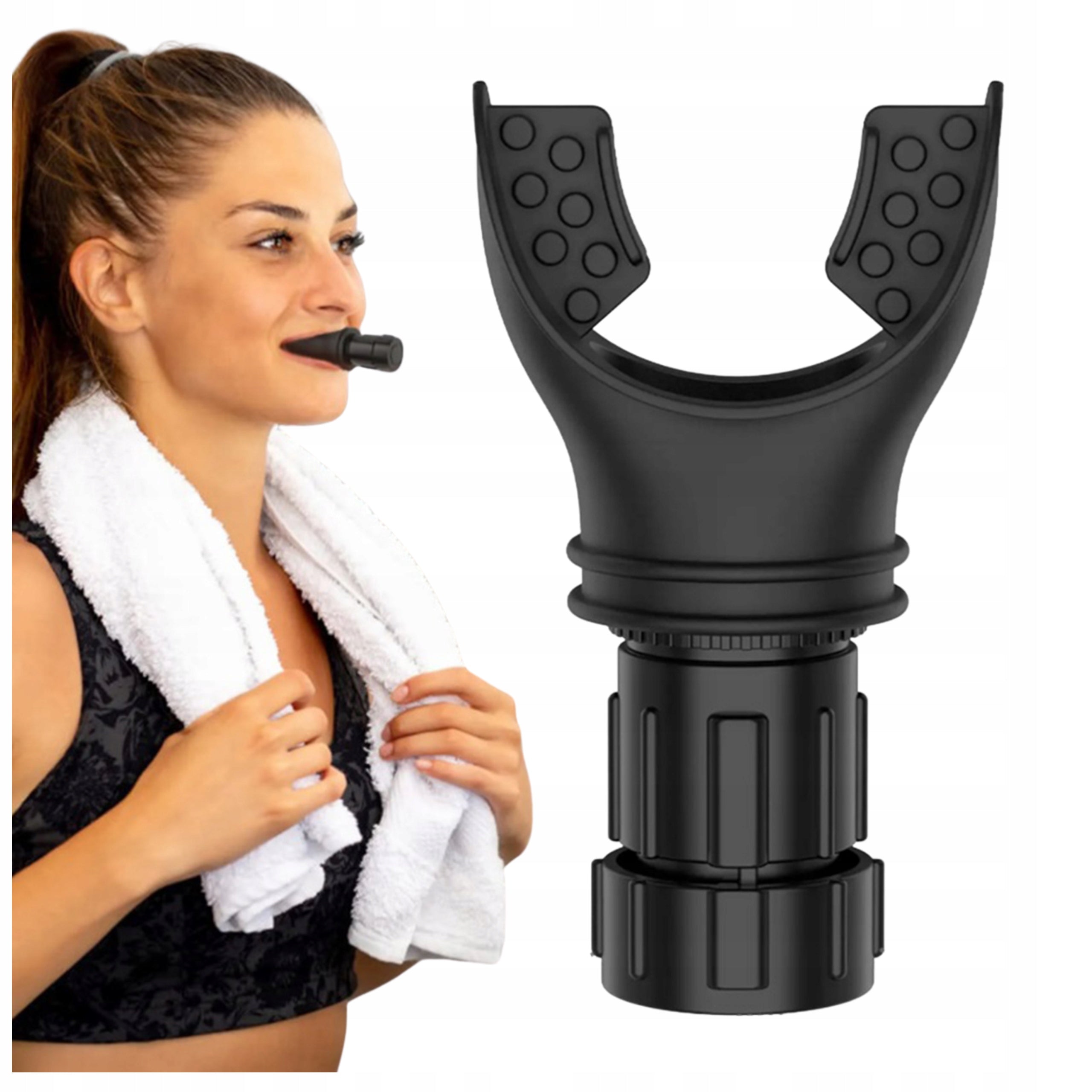 ADJUSTABLE MOUTHPIECE FOR BREATHING EXERCISE MASK BREATHING DEVICE TRAINER