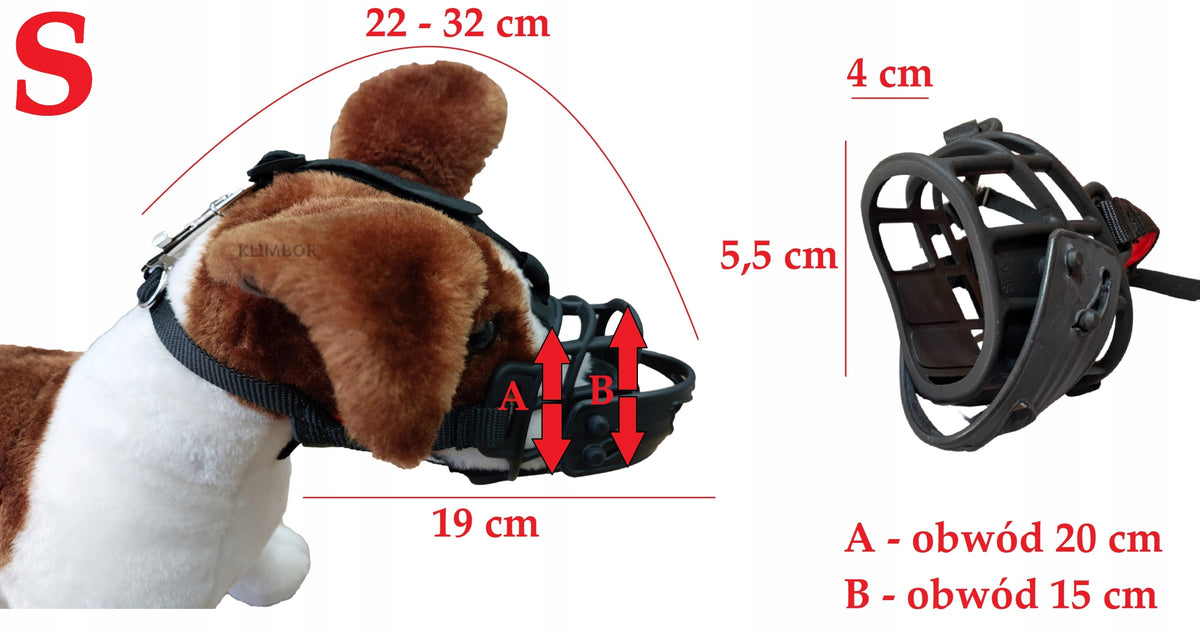 ADJUSTABLE PLASTIC SILICONE RUBBER DOG MUZZLE FOR SMALL DOGS Packaging status original