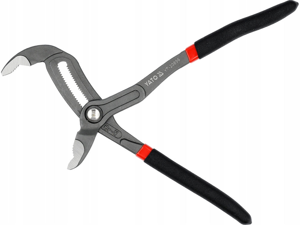 ADJUSTABLE PLIERS FOR MAXI PIPES WITH BUTTON 250MM 65MM FORGED CrV STEEL YATO Manufacturer code YT-20896