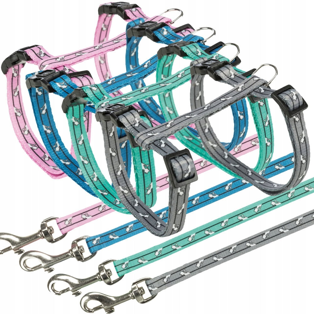 ADJUSTABLE PRESSURE-FREE HARNESS FOR CAT + LEASH Packaging status original