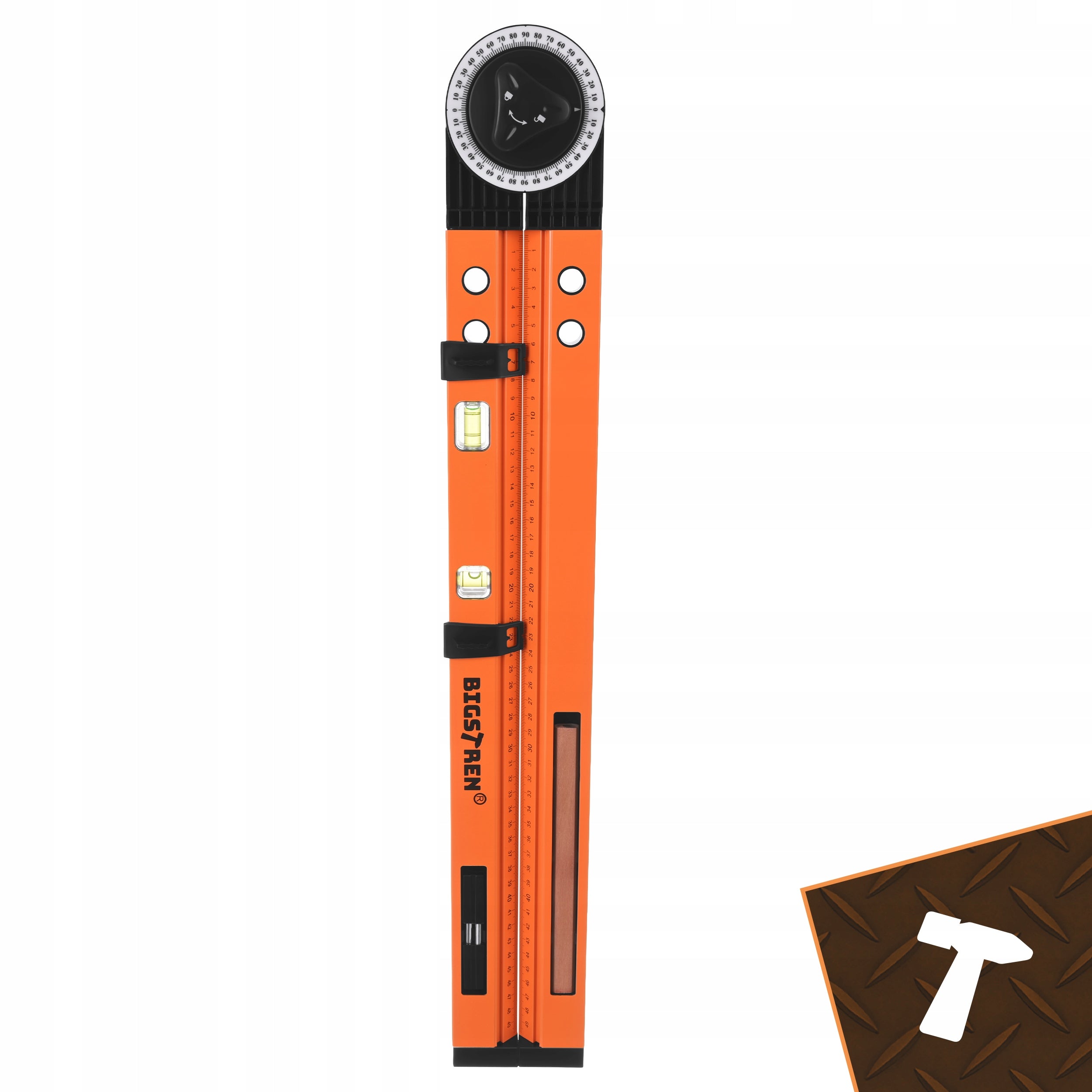 ADJUSTABLE PROTRACTOR CARPENTRY CONSTRUCTION ANGLE CARPENTRY LEVEL PENCIL Product weight with unit packaging 0.7 kg