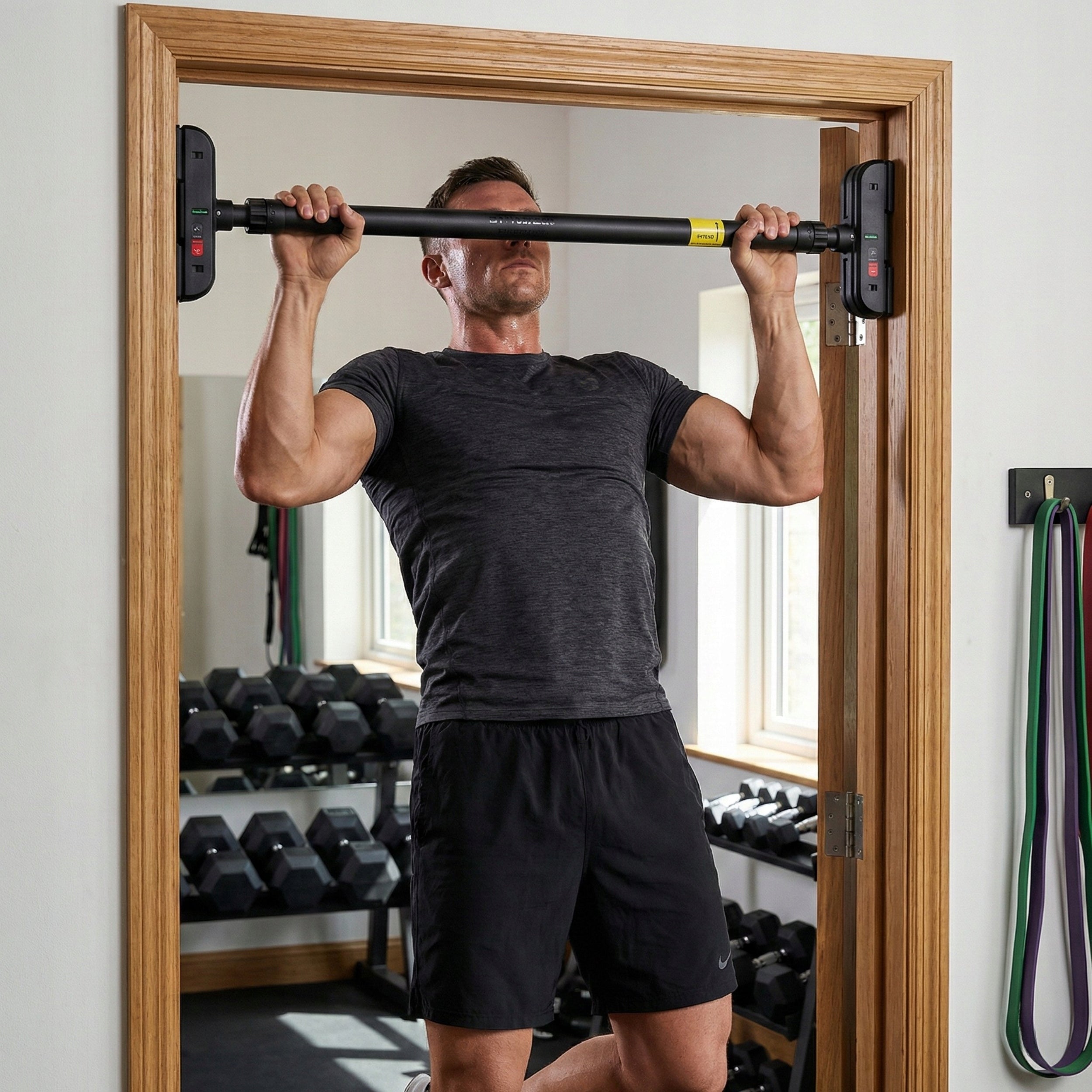 ADJUSTABLE PULL-UP BAR 72-110cm FUNFIT Model Rozporowy