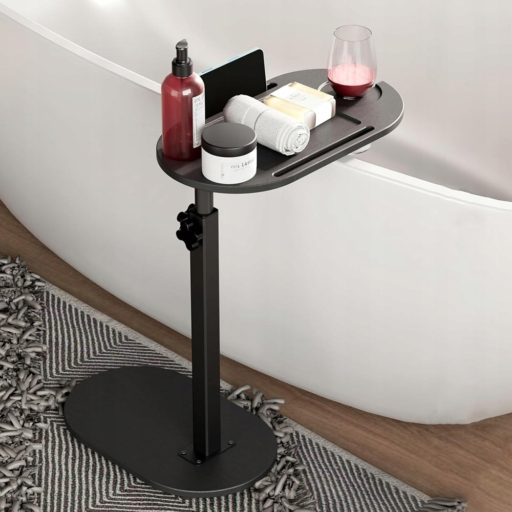 ADJUSTABLE SPA TABLE FOR JACUZZI TUB ADJUSTABLE TABLE WITH BAMBOO TOP Material of manufacture bamboo