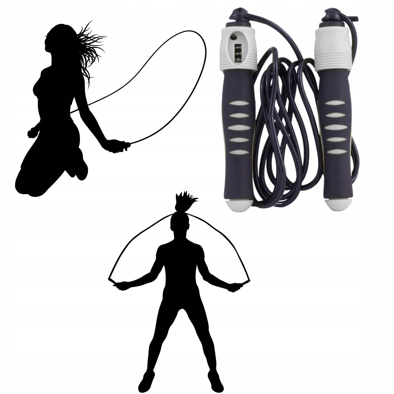 ADJUSTABLE TRAINING JUMP ROPE WITH FITNESS COUNTER CROSSFIT 275cm Brand Be4Sport