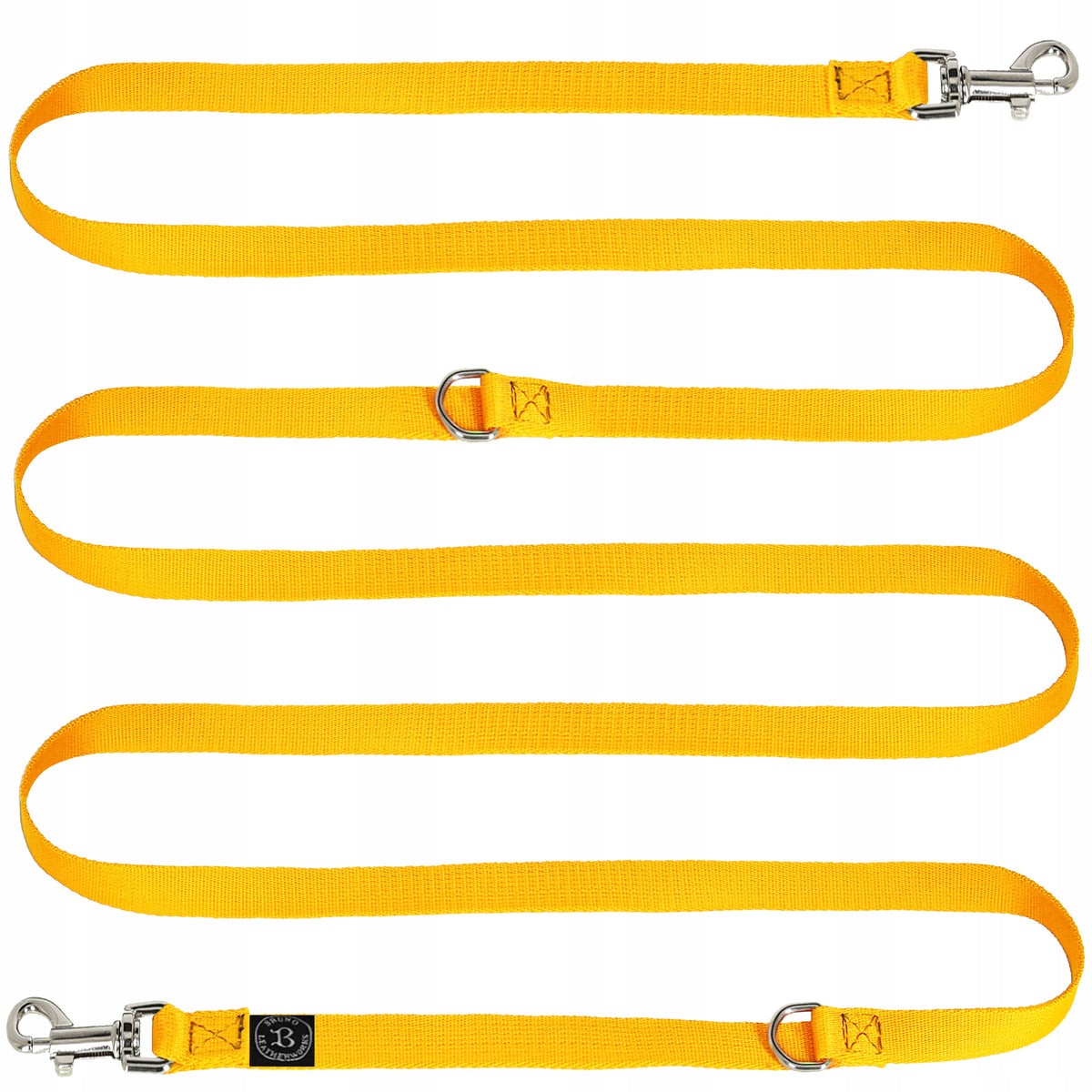 ADJUSTABLE TRAINING LEASH FOR DOG CLIPPED STRONG 3m Brand Bruno Leatherworks