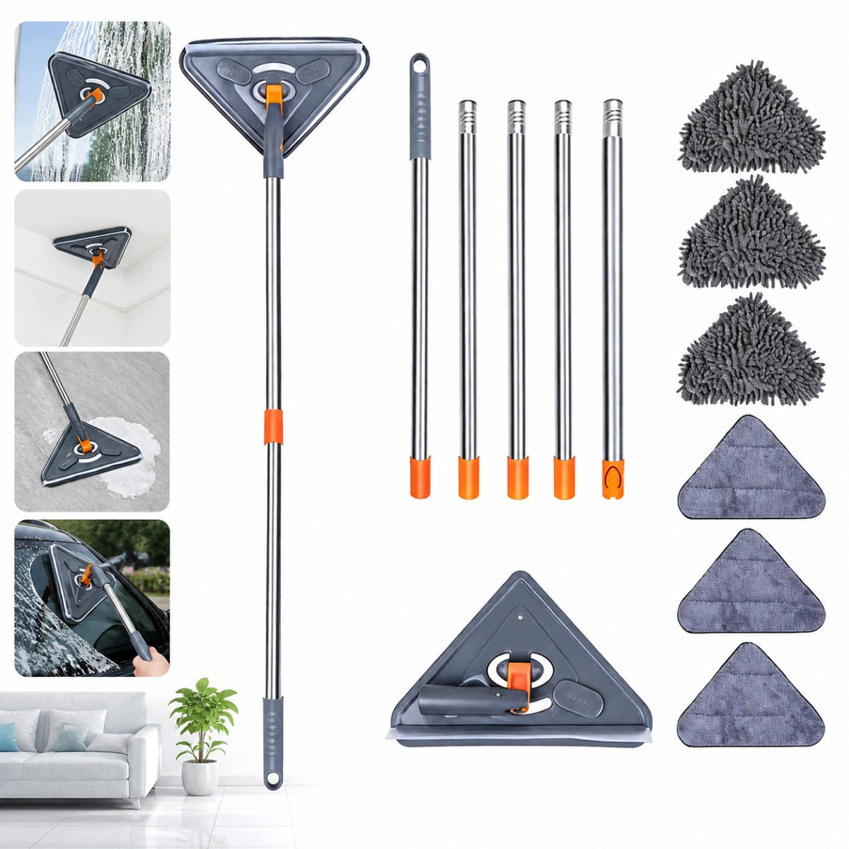 ADJUSTABLE TRIANGULAR MOP FOR CLEANING