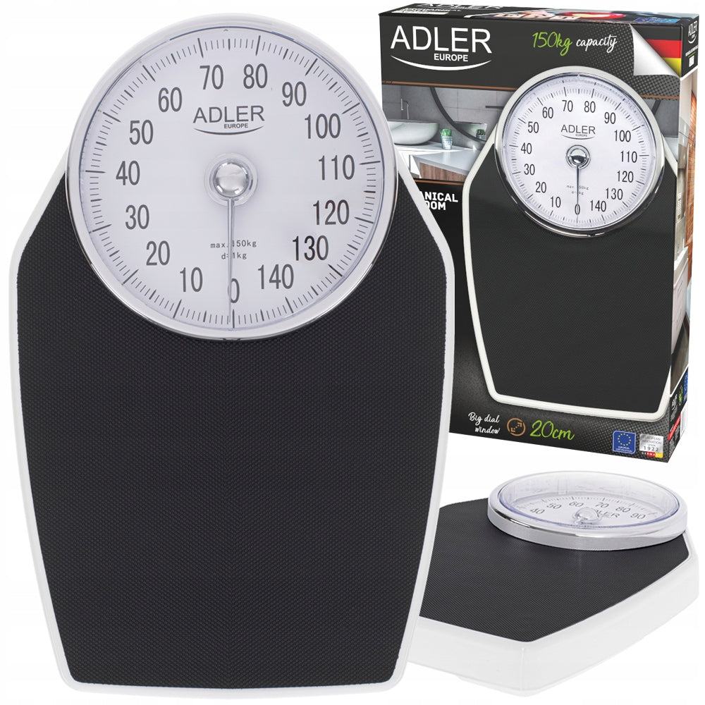 ADLER AD8177 | mechanical bathroom scale | max 150 kg * doc. 1kg * black