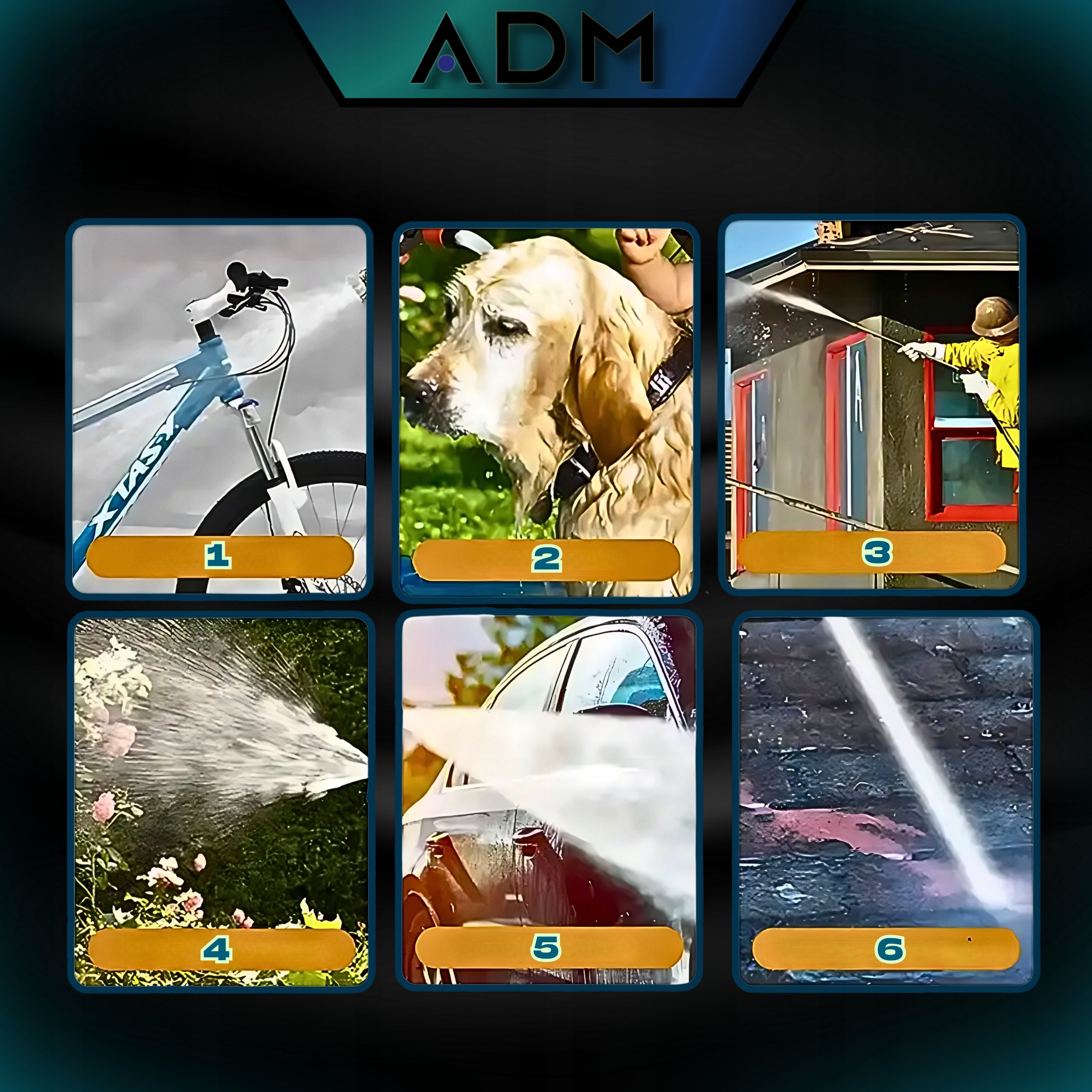 ADM Cordless Li-ion High Pressure Portable Washer Manufacturer code Myjka biała akumulatorowa ADM