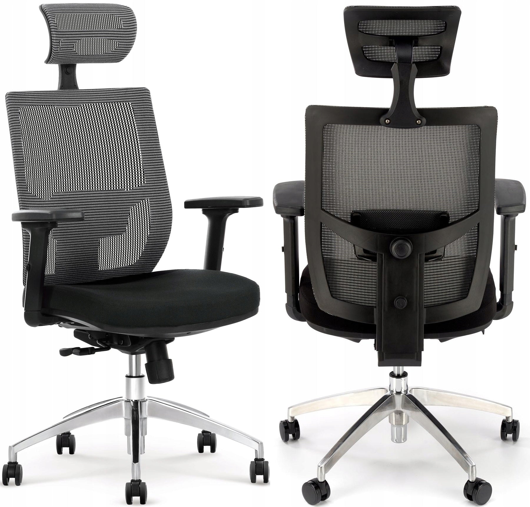 ADMIRAL Computer Chair Black Office Ergonomic Rotating Mesh Packaging status original