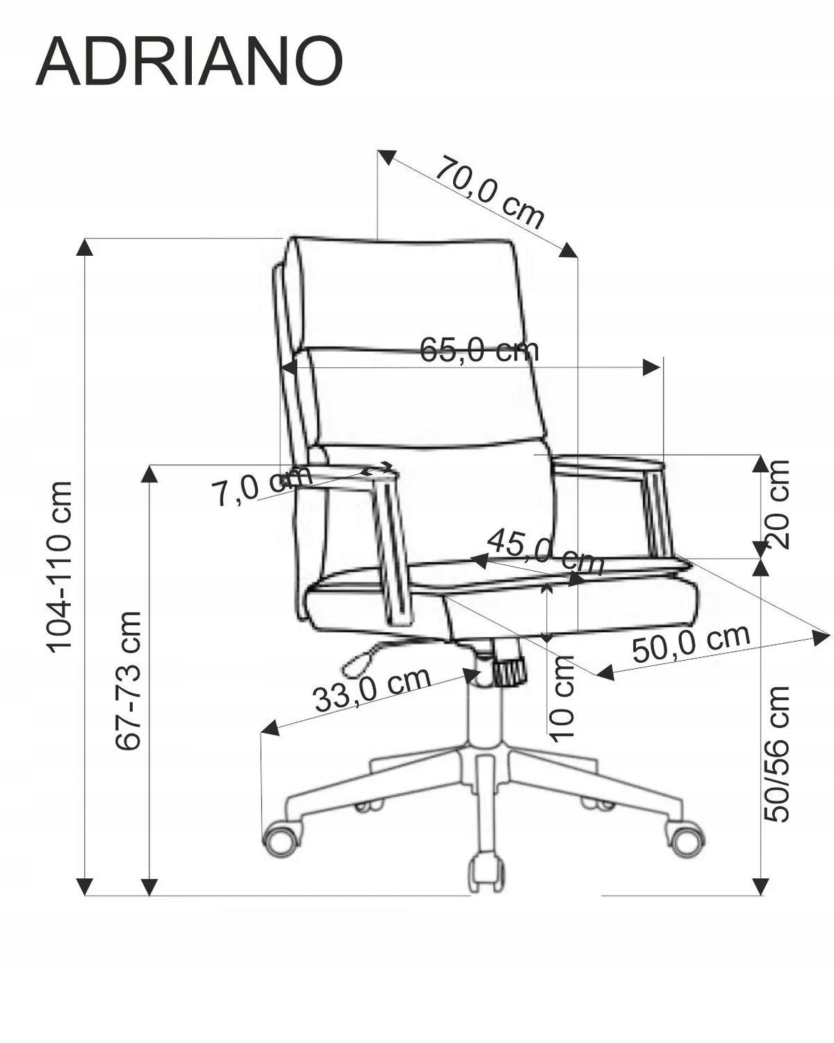 ADRIANO Halmar Beige Swivel Cabinet Chair Comfortable Office Tilt Brand Halmar