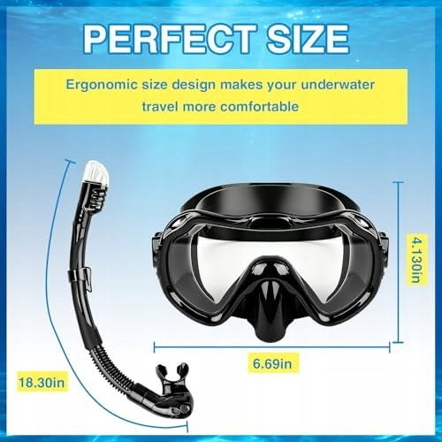 ADULT DIVING SET HUANMIN BLACK DIVING MASK WITH Brand Uniwersal