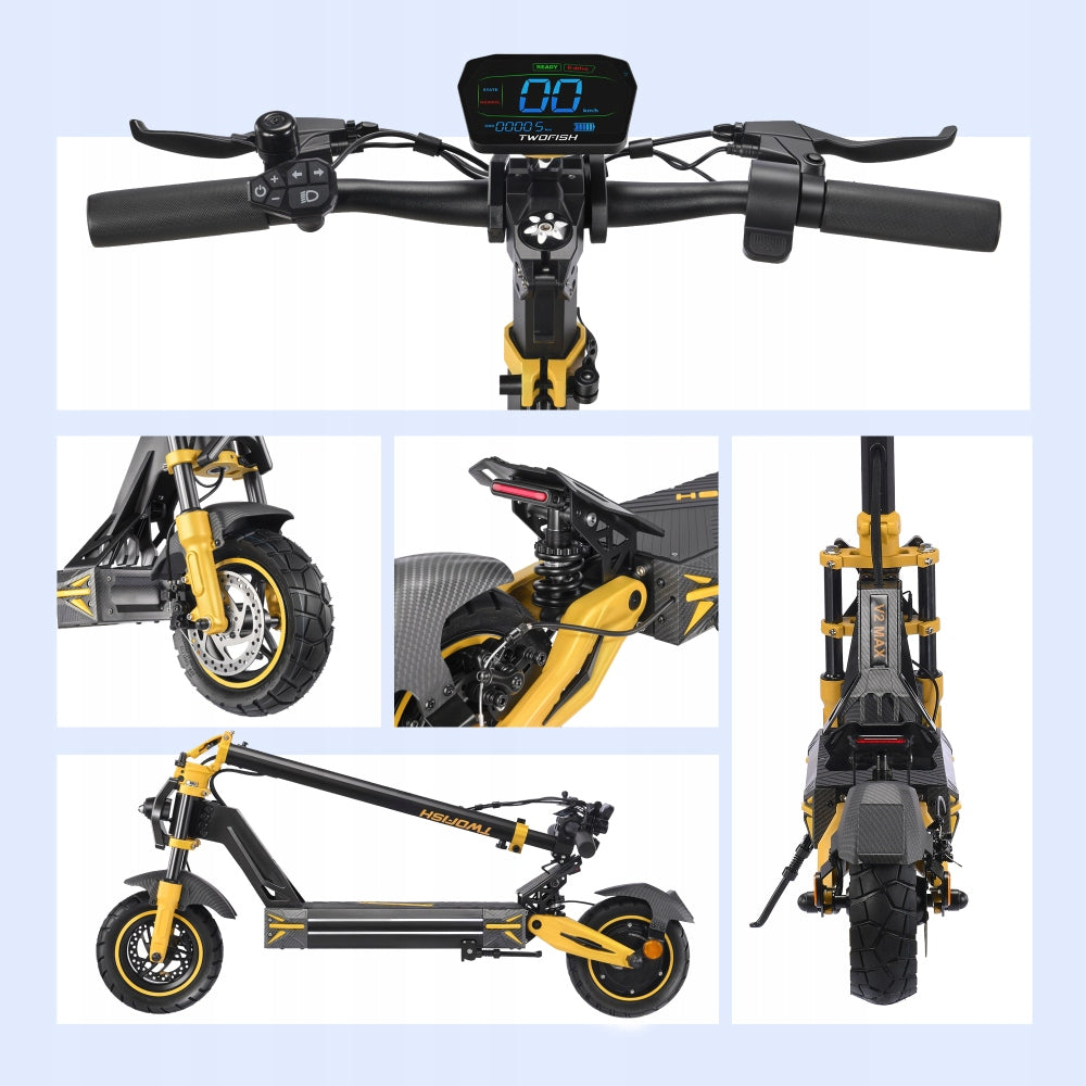 ADULT ELECTRIC OFF-ROAD SCOOTER V2Max 1640W 48V 85KM NFC Packaging status original