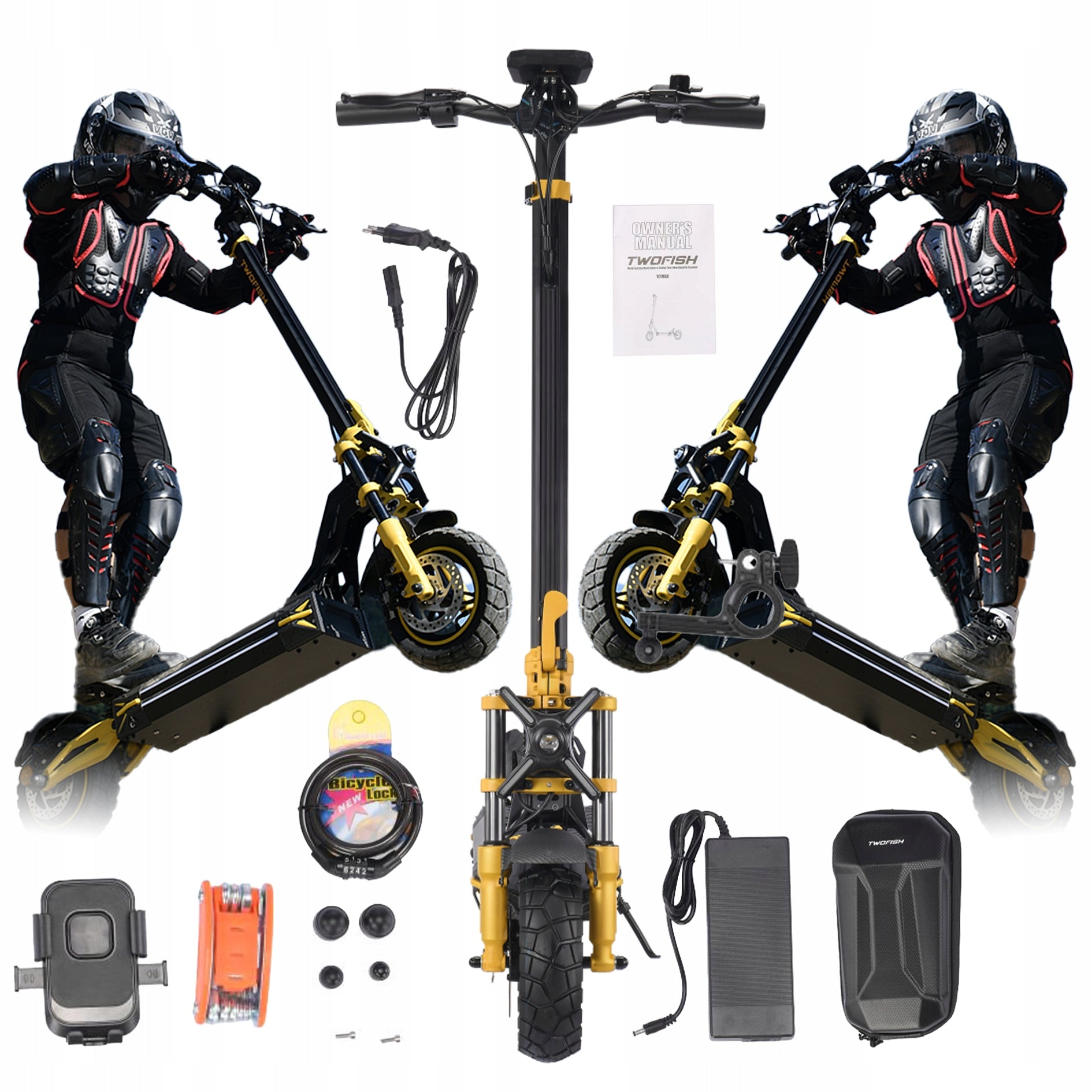 ADULT ELECTRIC OFF-ROAD SCOOTER V2Max 1640W 48V 85KM NFC