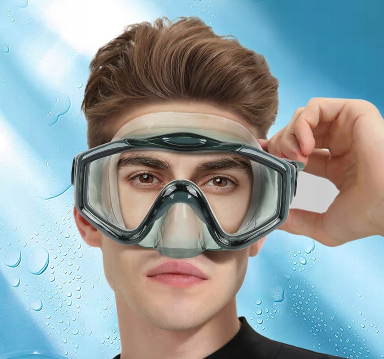 ADULT SWIMMING DIVING GLASSES SNORKELING SET WITH PIPE Manufacturer code zestaw do nurkowania